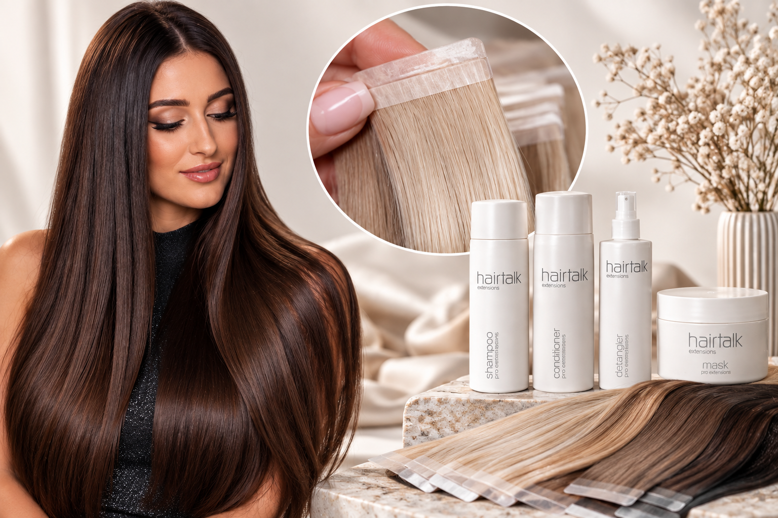 Luxusní péče a prodlužování vlasů NanoTape