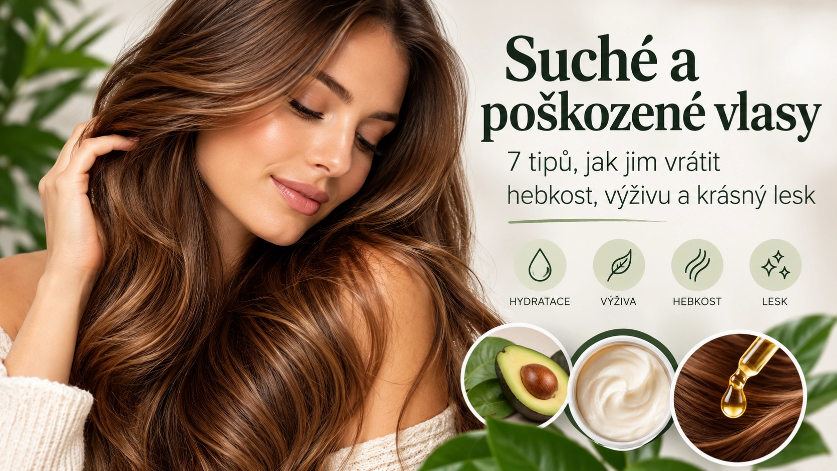 Suché a poškozené vlasy – tipy na hydrataci, výživu a péči